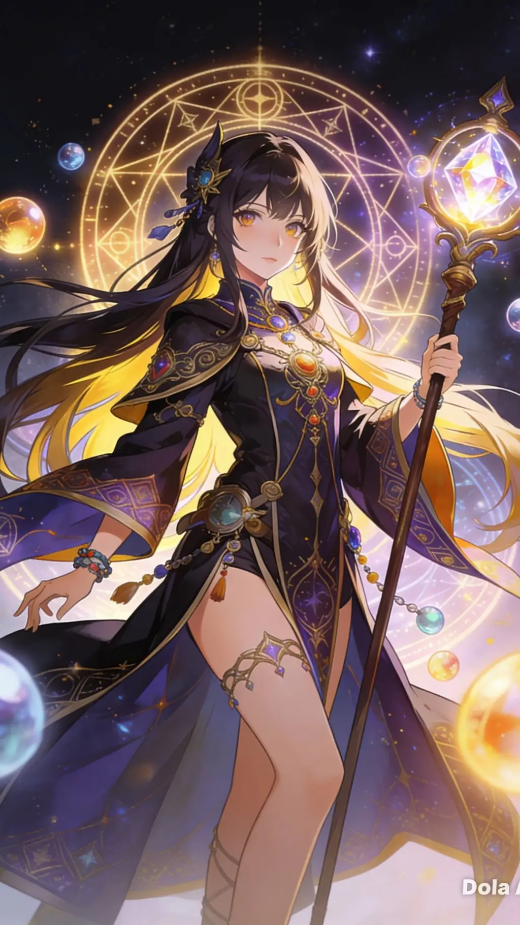ai character: LINA SHADOWFLAME background