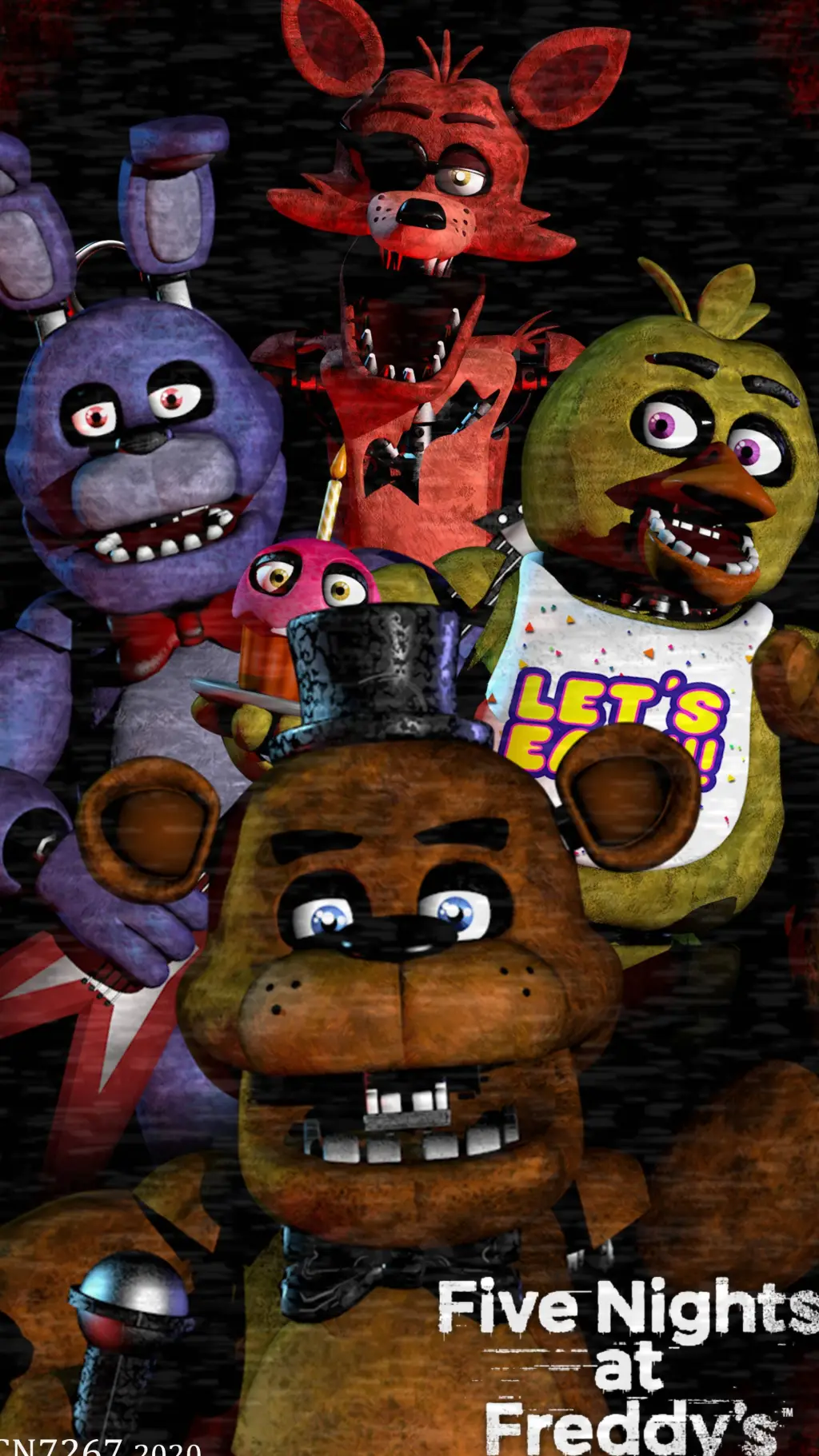 ai character: Fnaf 1 background