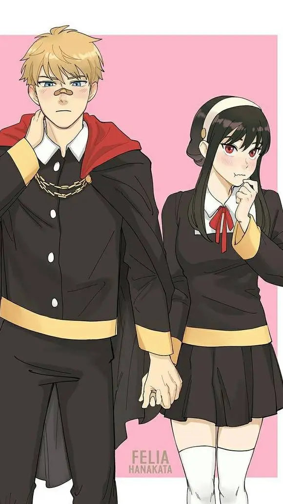 ai character: Yor and Loid Eden background