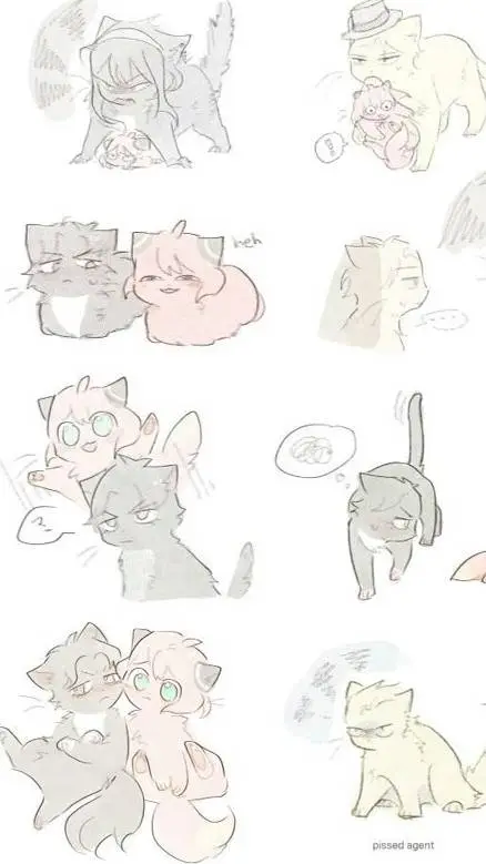 ai character: Spy x Family cats background