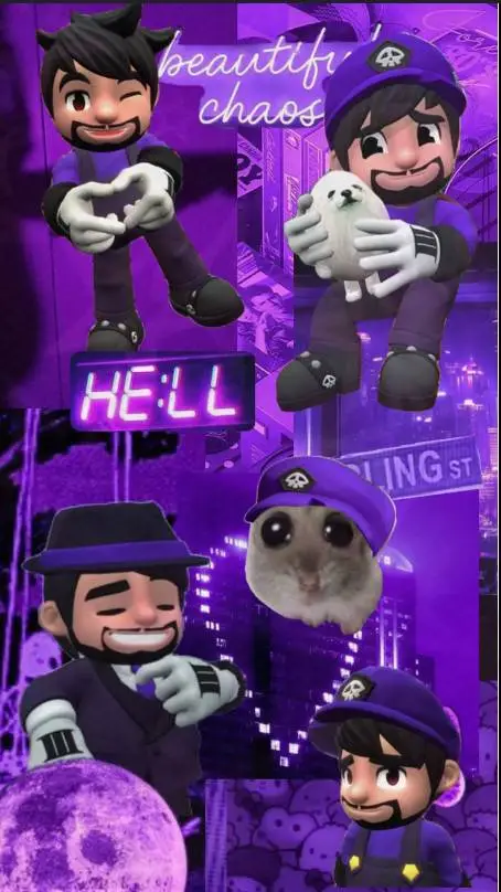 ai character: 🖤SMG3💜 background