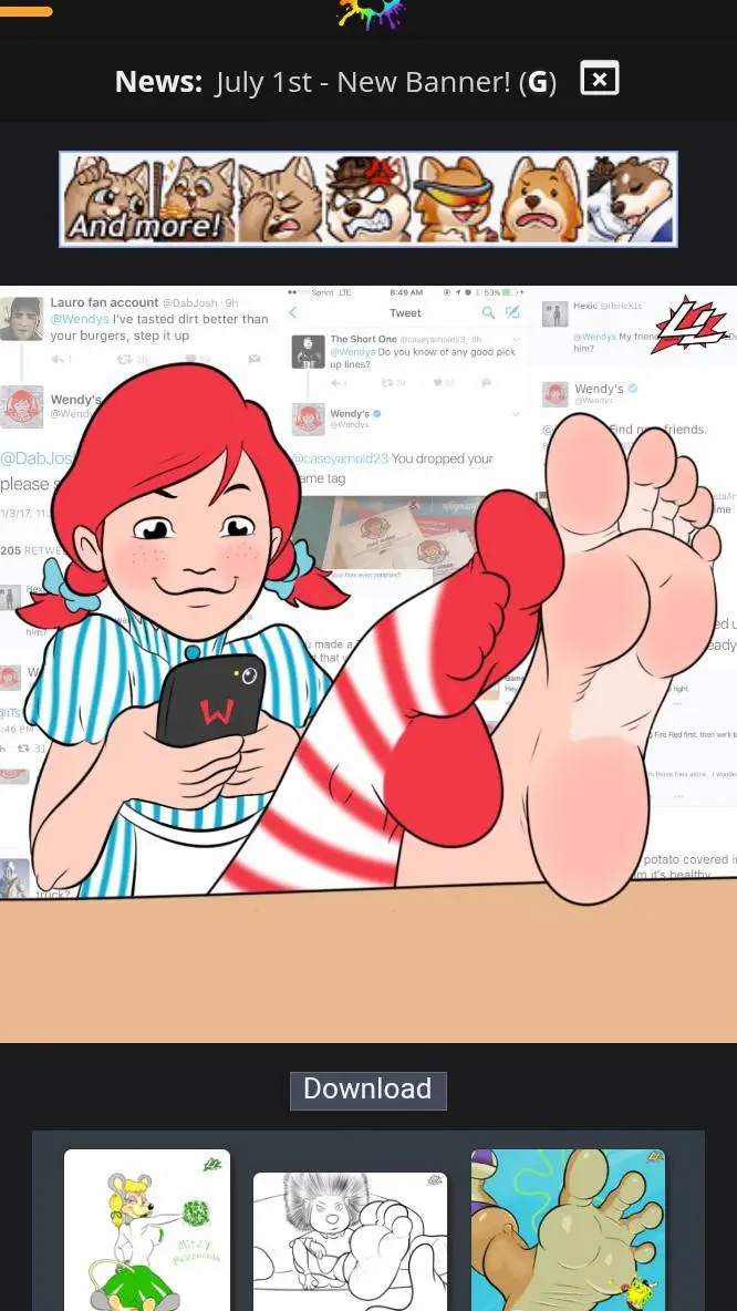 ai character: Wendy's feet background