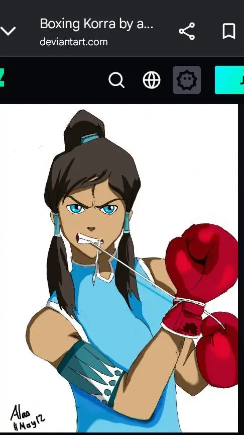 ai character: Kona boxing background