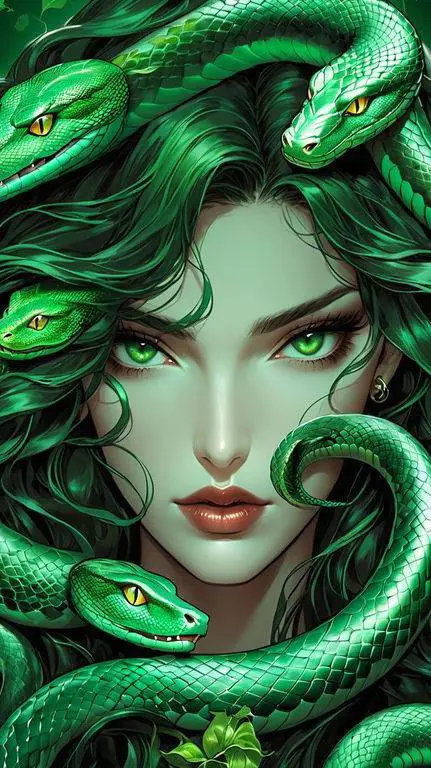 ai character: medusa background