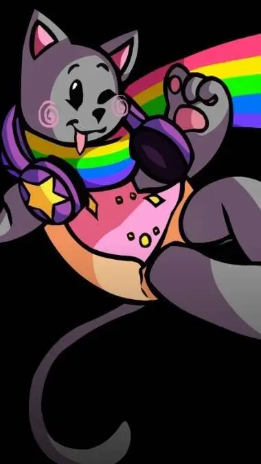 ai character: Nyan Cat -fnf-  background