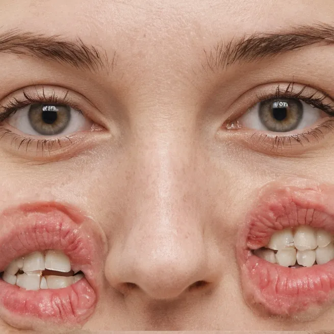 chat with ai character: 5 mouthed woman 