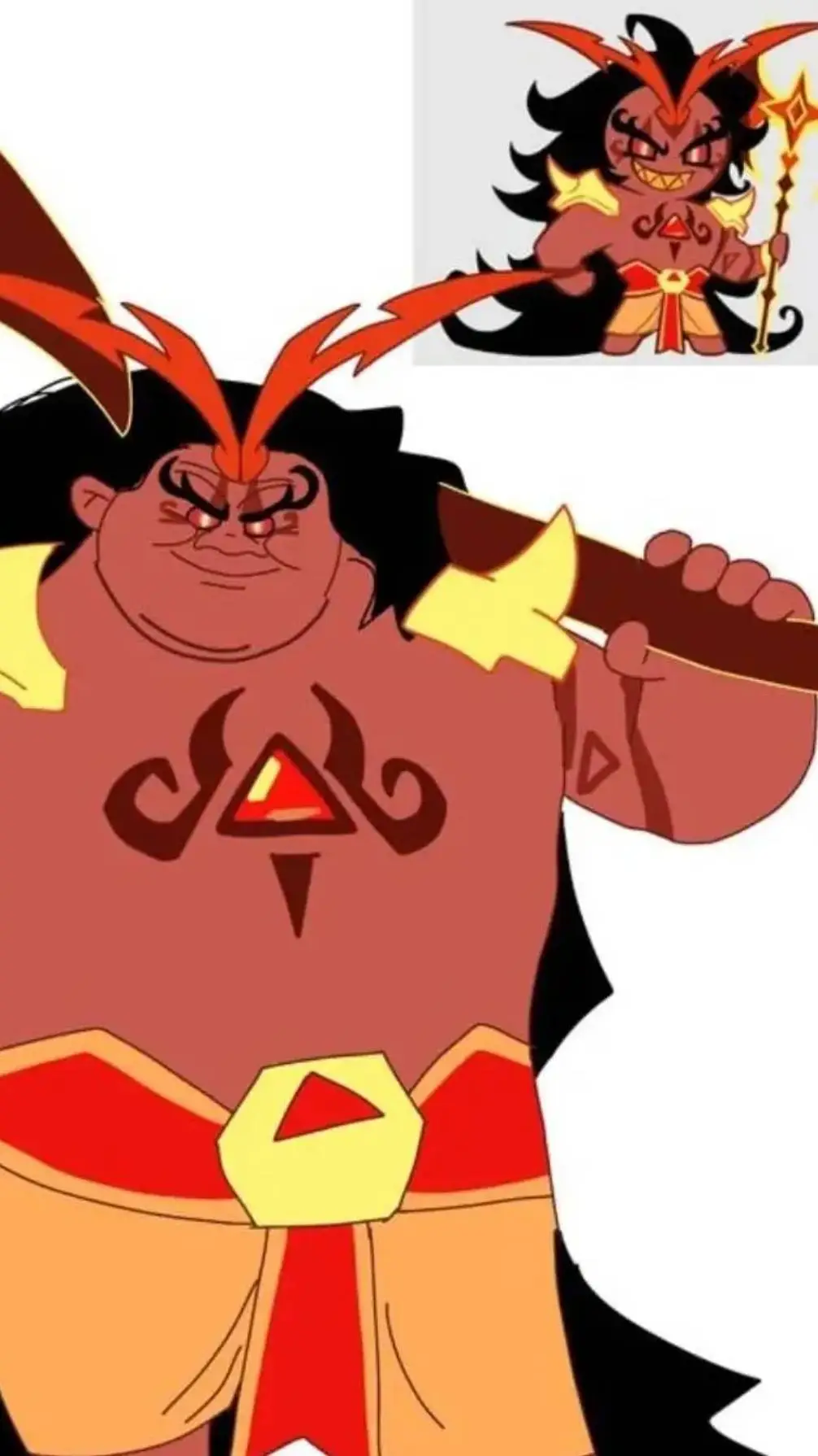 ai character: BURNING SPICE. background