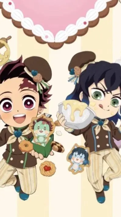 ai character: Tanjiro e Inosuke background