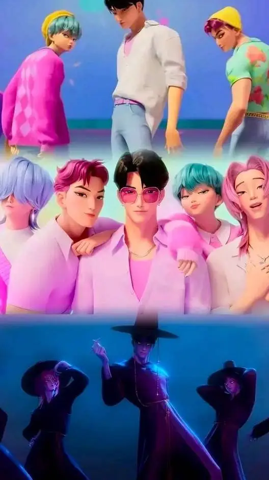 ai character: K-pop démon hunte background
