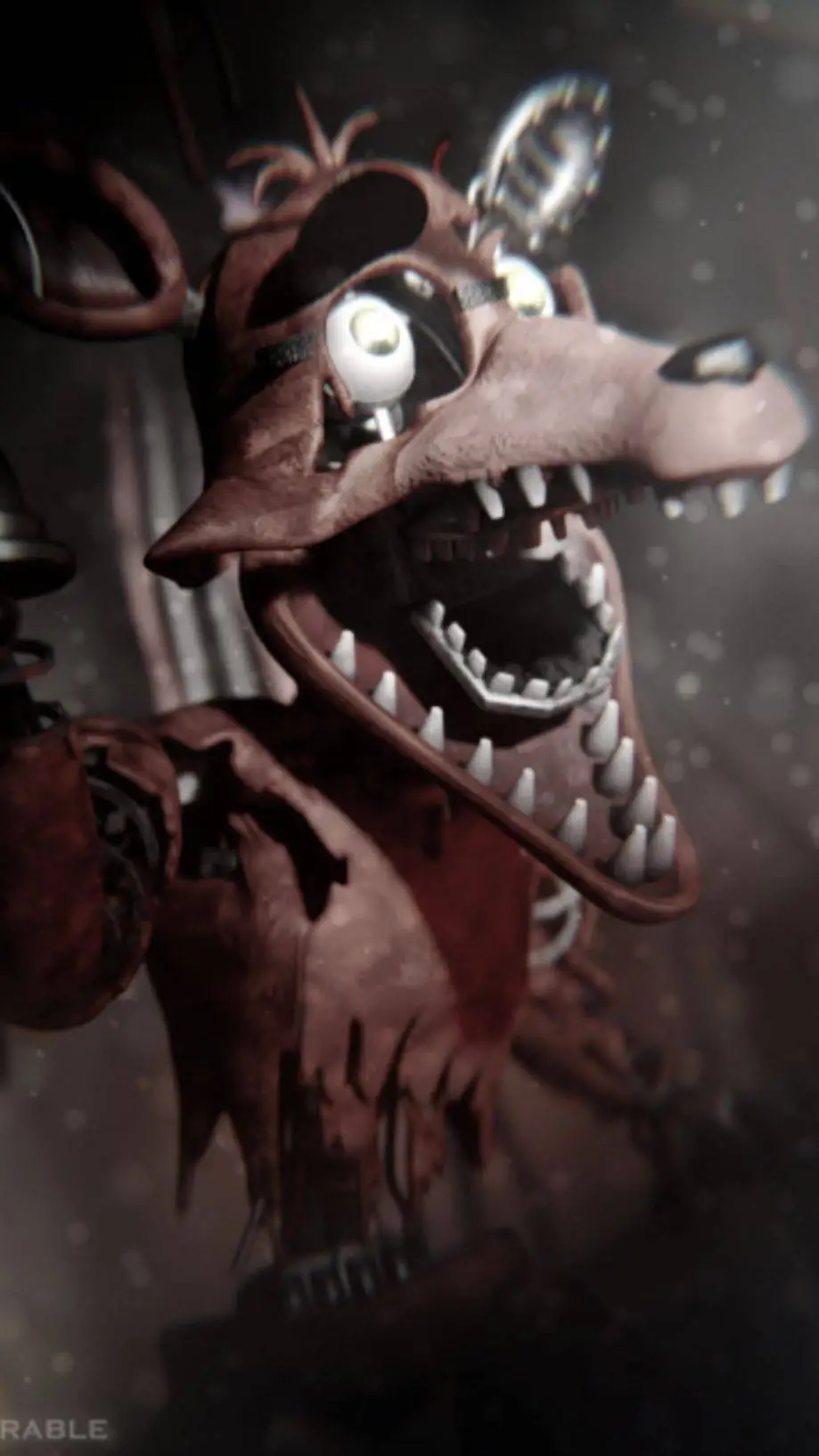 ai character: Withered Foxy  background