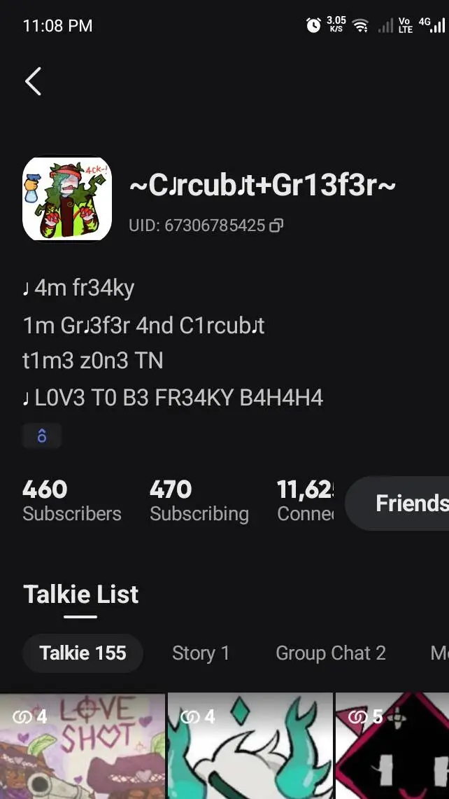 ai character: My Freaky Lover background