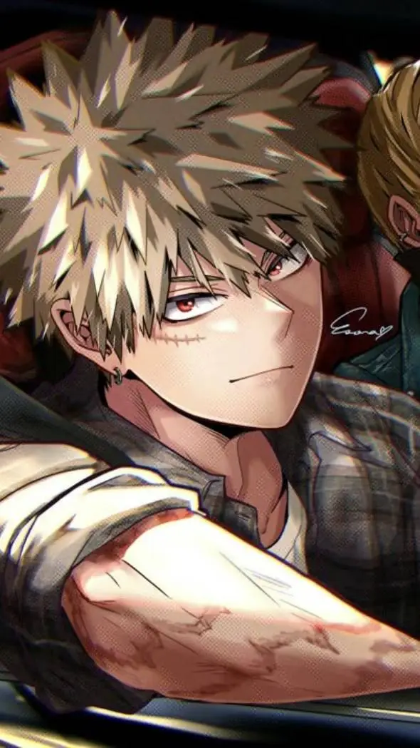 ai character: Katsuki Bakugo  background