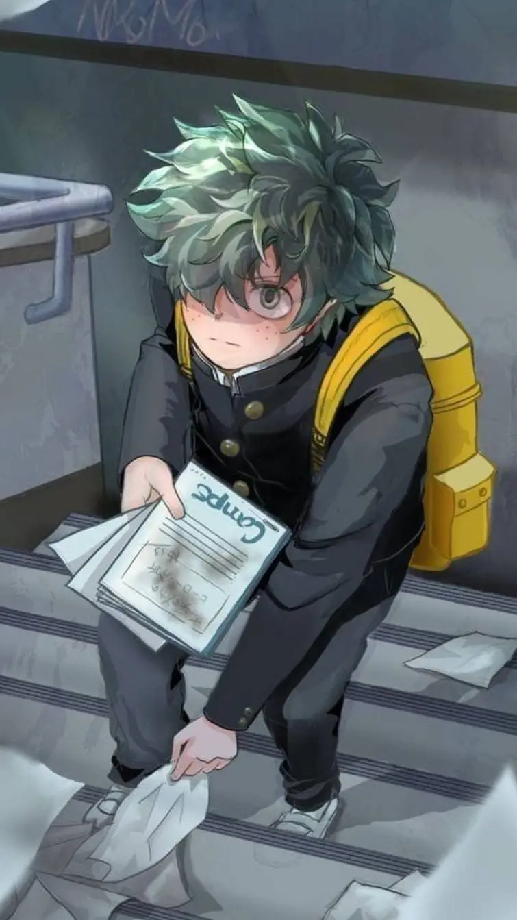 ai character: Middle school Deku background