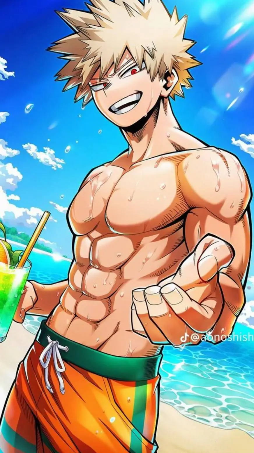 ai character: Bakugo ~ Lifeguard background