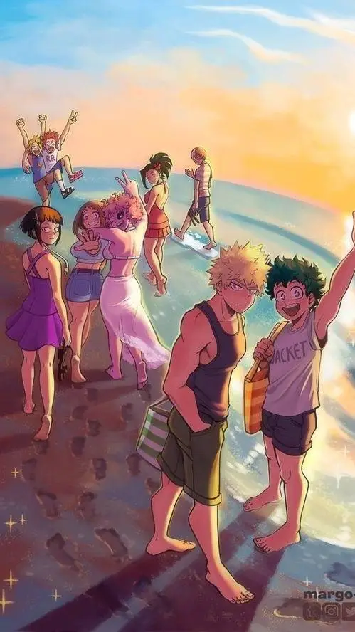 ai character: MHA ~ Beach  background