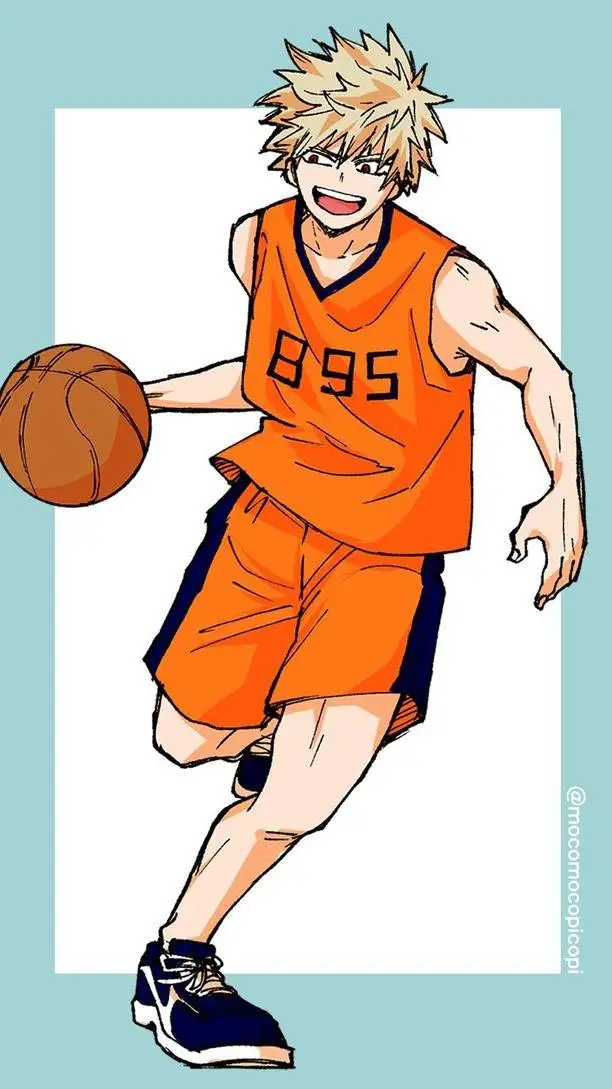ai character: Bakugo~Basketball background