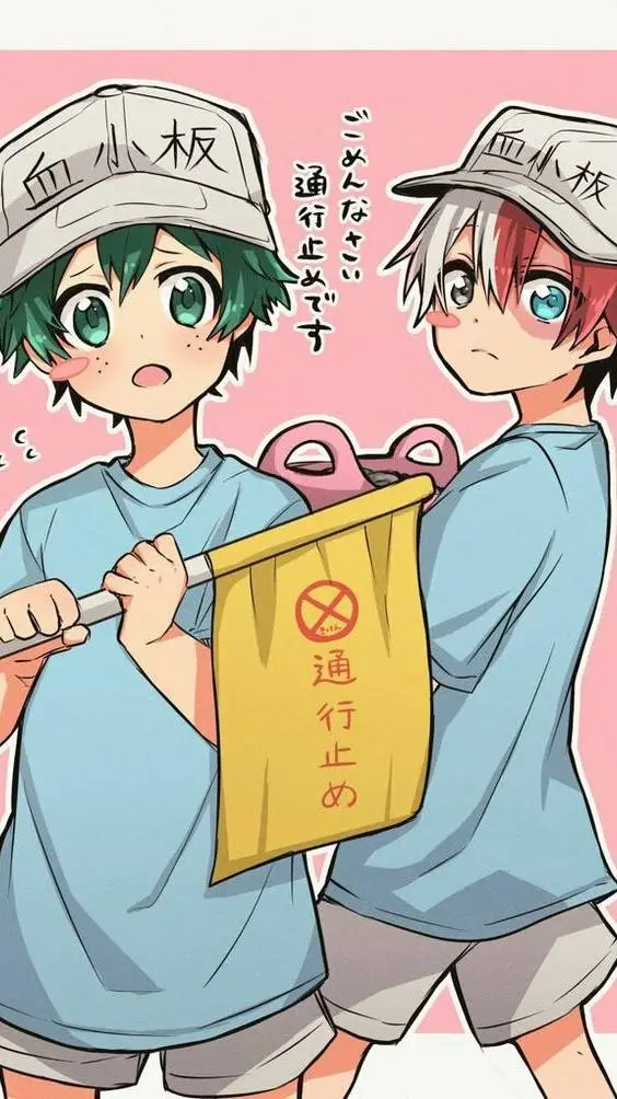 ai character: TodoDeku ~ Babies  background