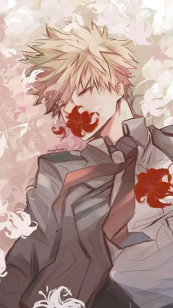 ai character: Bakugo ~ Hanahaki  background