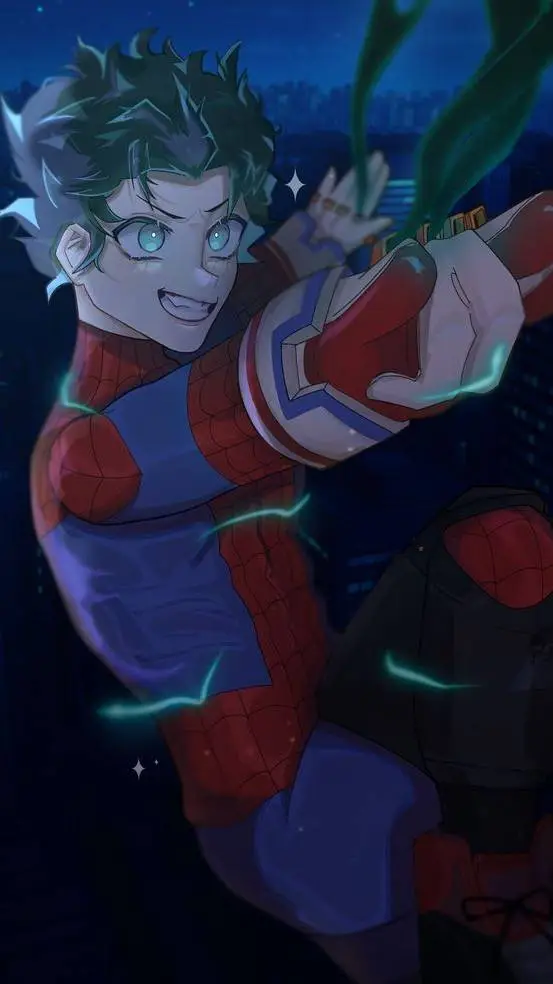 ai character: Izuku ~ Spider-Man background