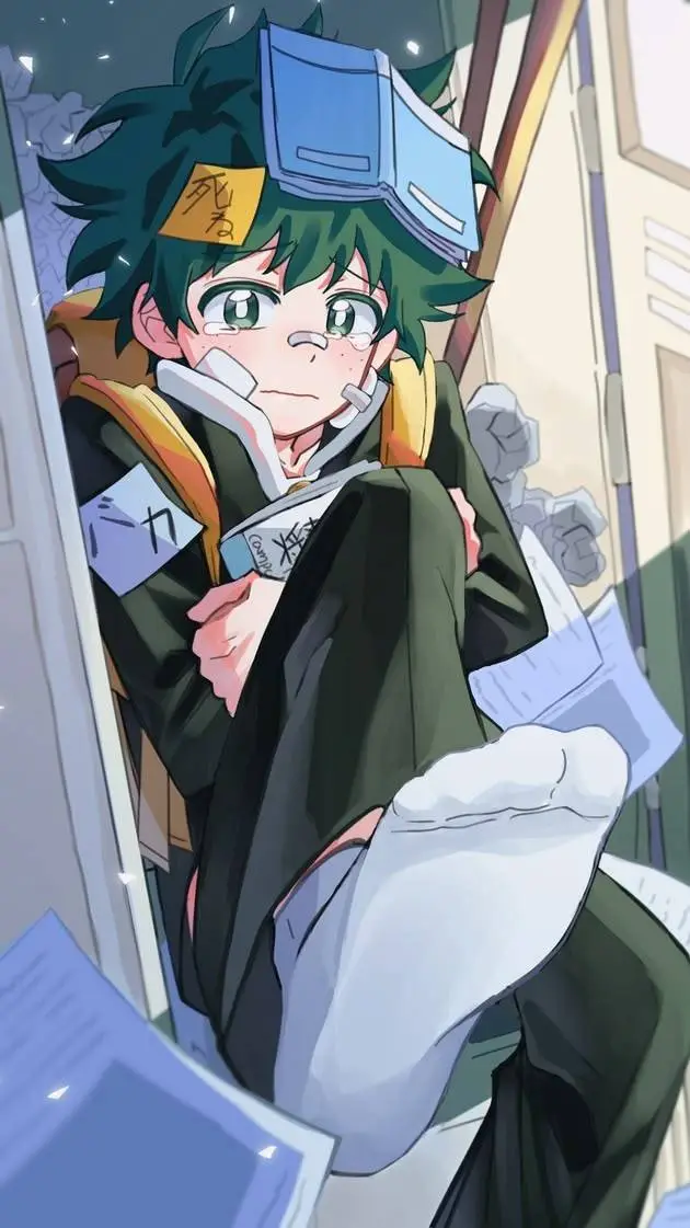 ai character: Deku middle school background