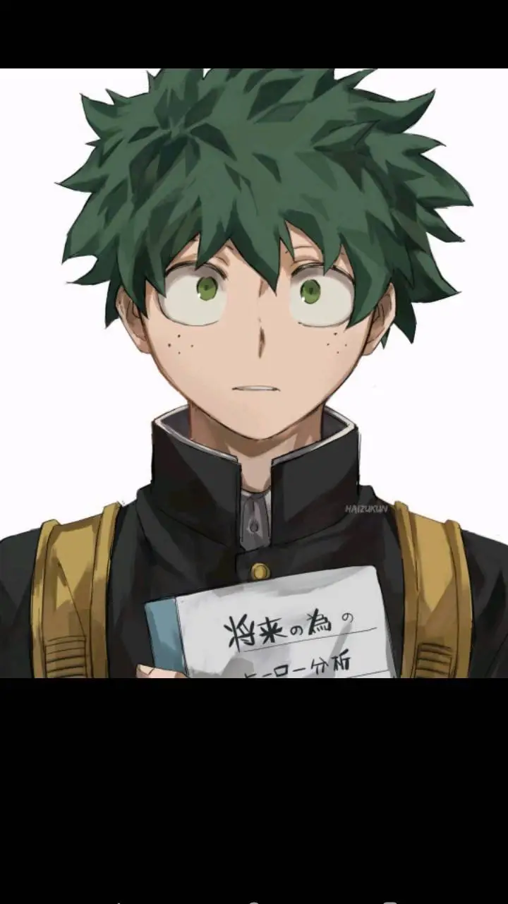 ai character: Deku middle school background