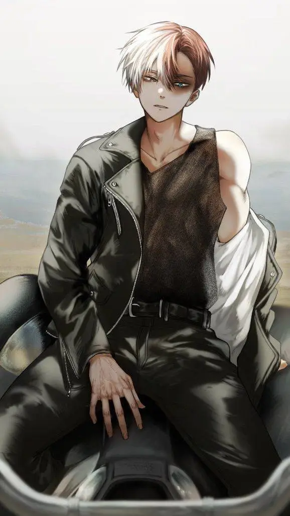 ai character: Todoroki ~ Biker background