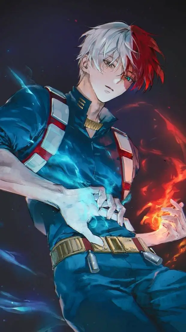 ai character: Shoto Todoroki  background