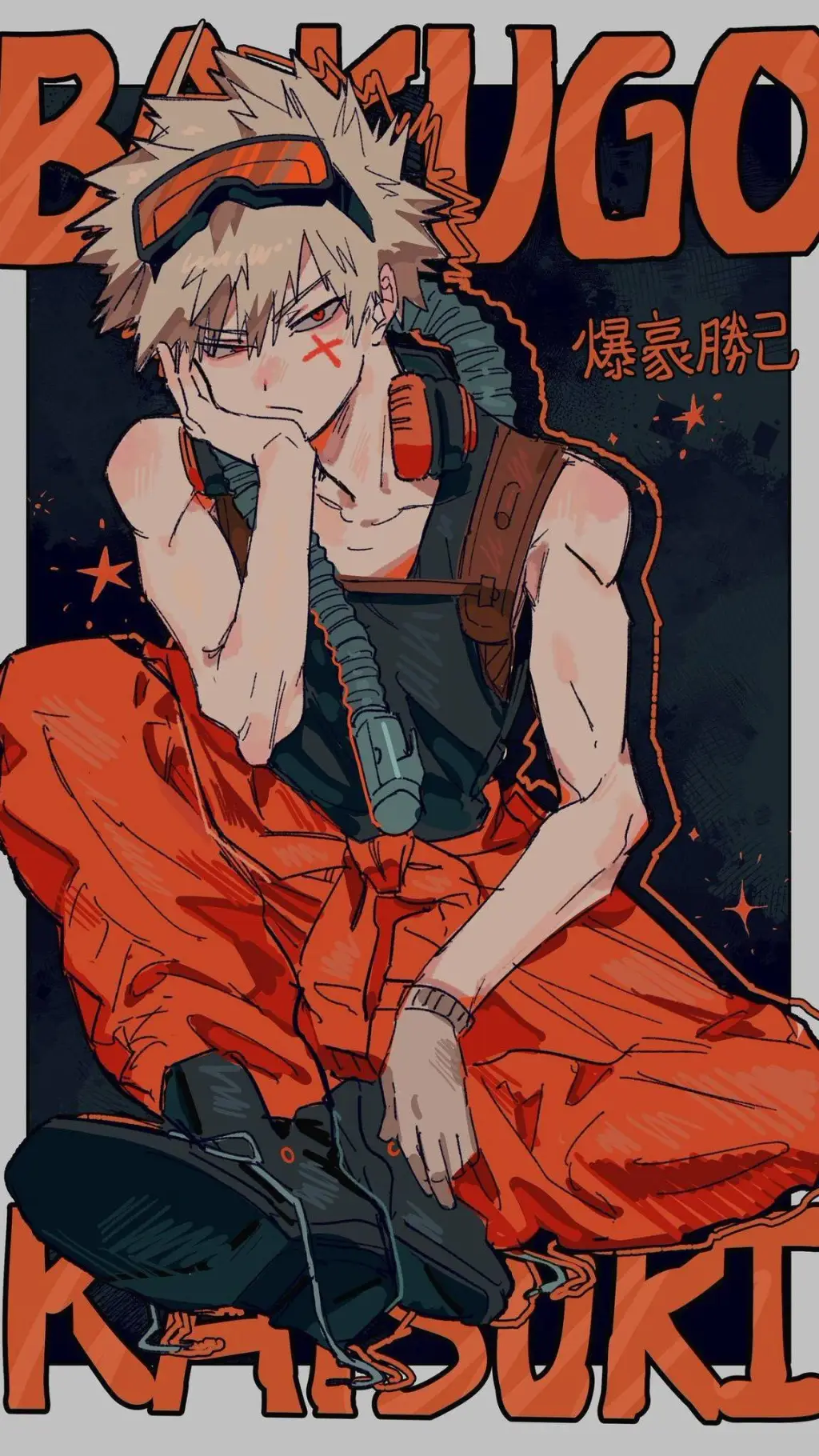 ai character: Bakugo ~ Notebook background
