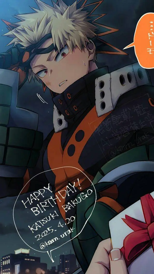 ai character: Katsuki Bakugo  background