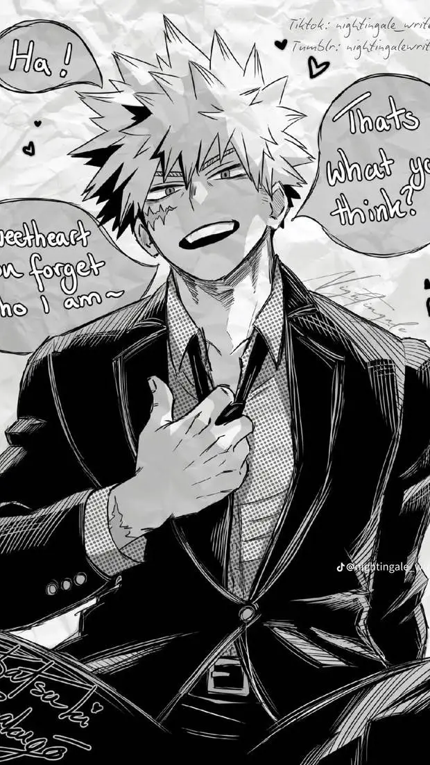 ai character: Katsuki Bakugo  background