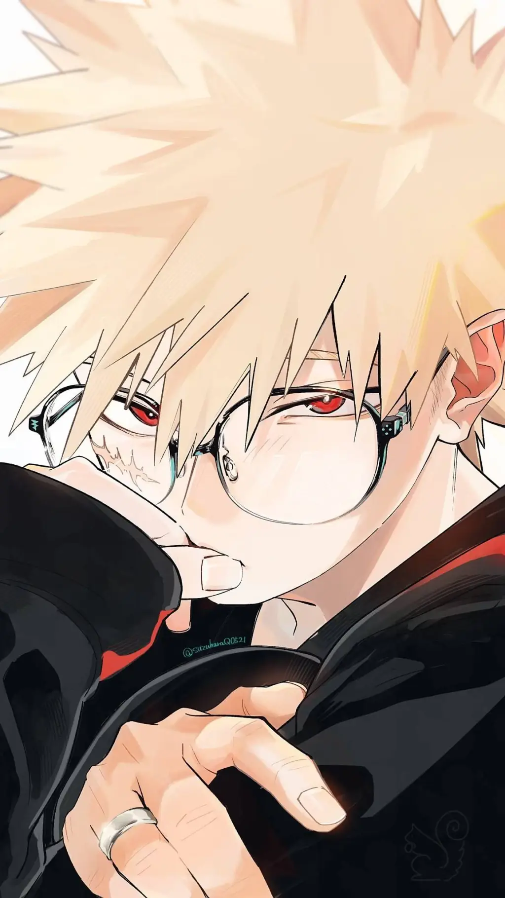 ai character: Katsuki Bakugo  background