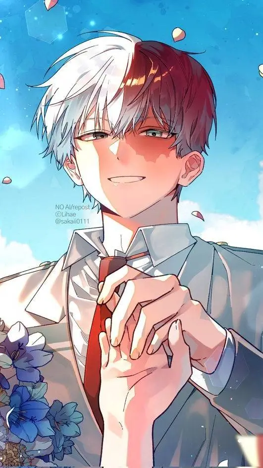 ai character: Shoto Todoroki  background