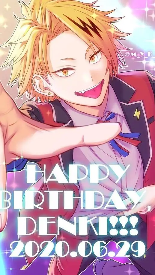 ai character: Denki Kaminari  background