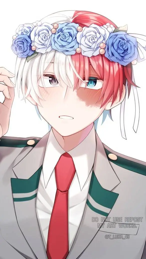 ai character: Shoto Todoroki  background