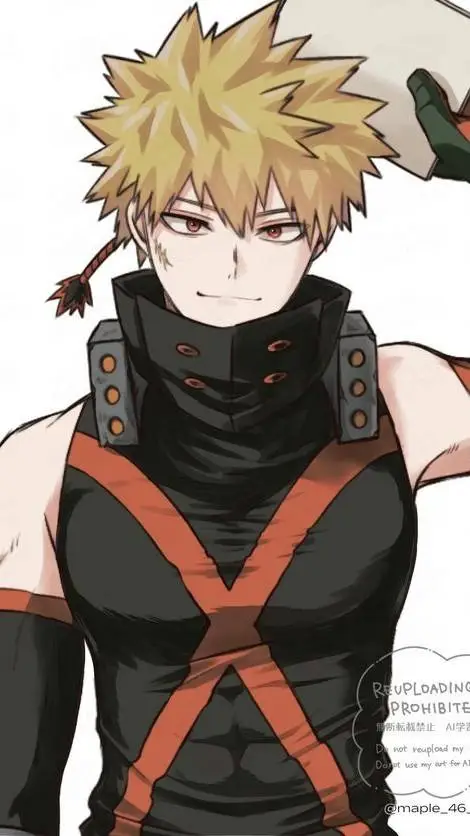 ai character: Katsuki Bakugo  background