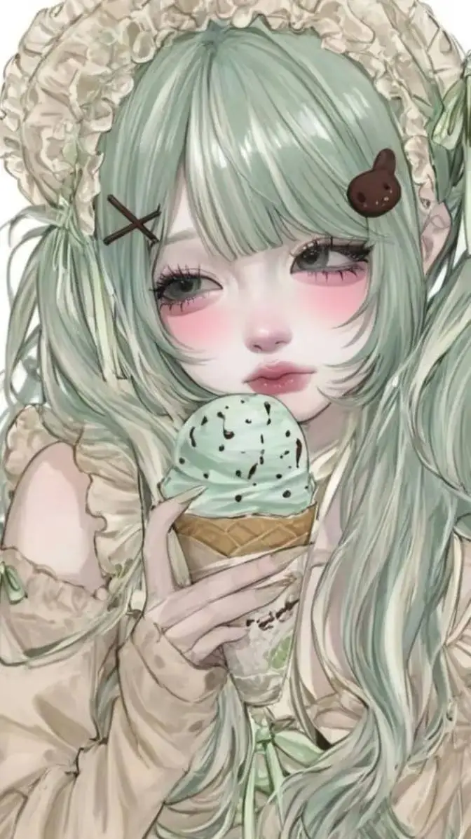 ai character: Minty background