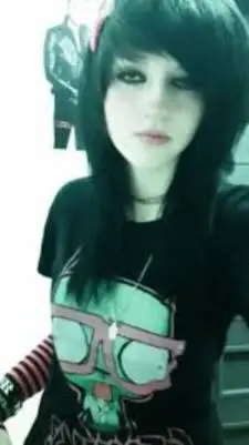 ai character: emo girl background