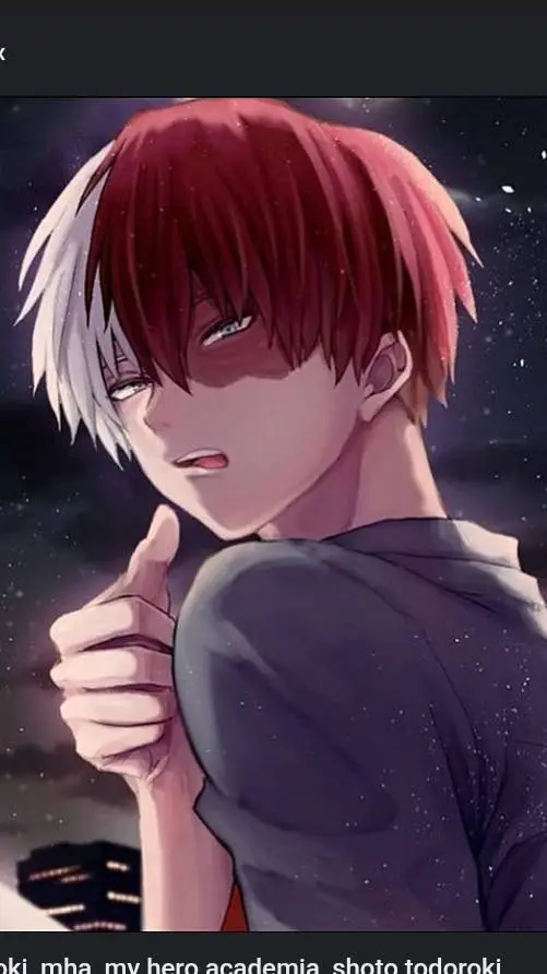 ai character: shoto todaroki.  background