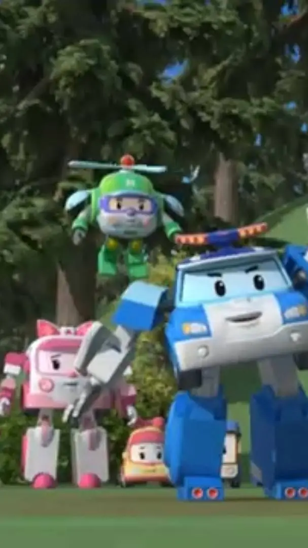 ai character: ROBOCAR POLI  background