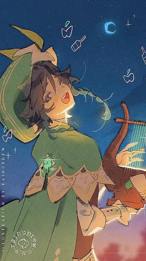 ai character: + 🩵💚Venti💚🩵 + background