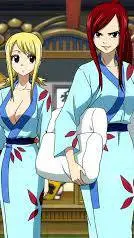 ai character: LUCY Y ERZA  background