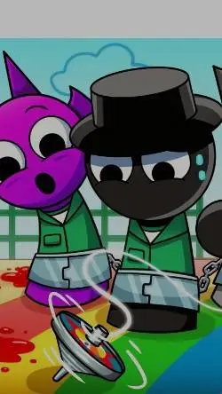 ai character: sprunki in SG background