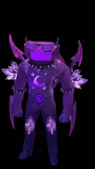 ai character: purple tv editz background