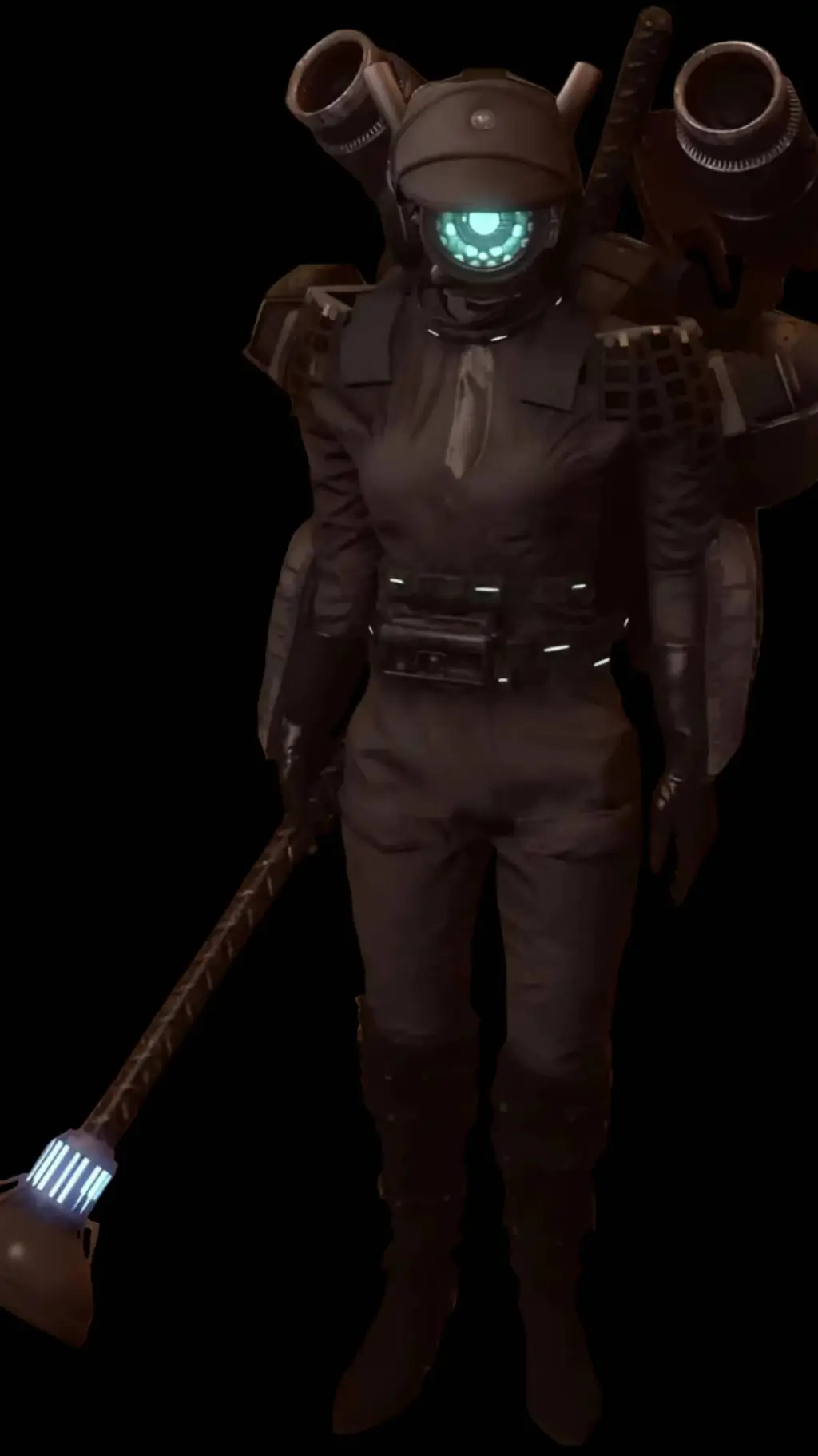 ai character: camera woman  background