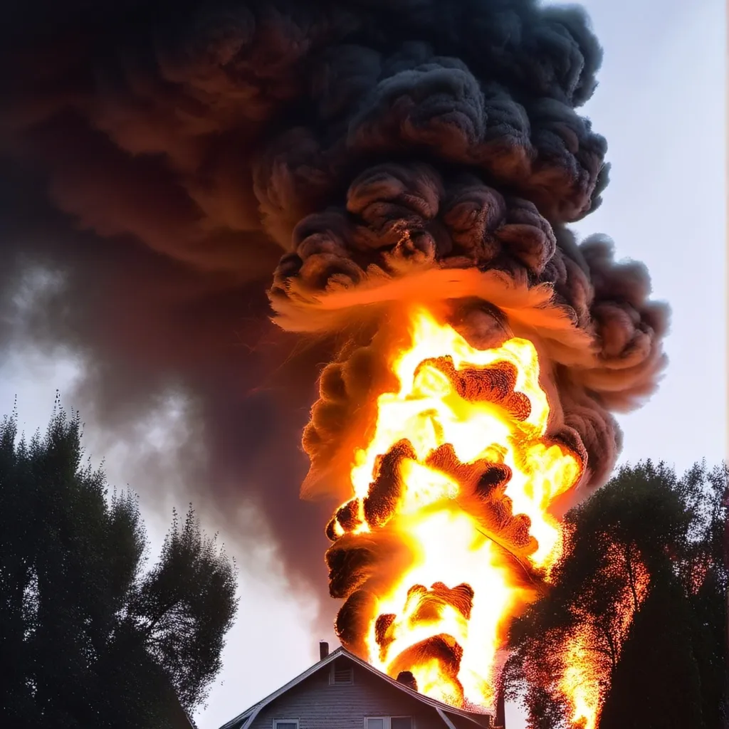 chat with ai character: House fire