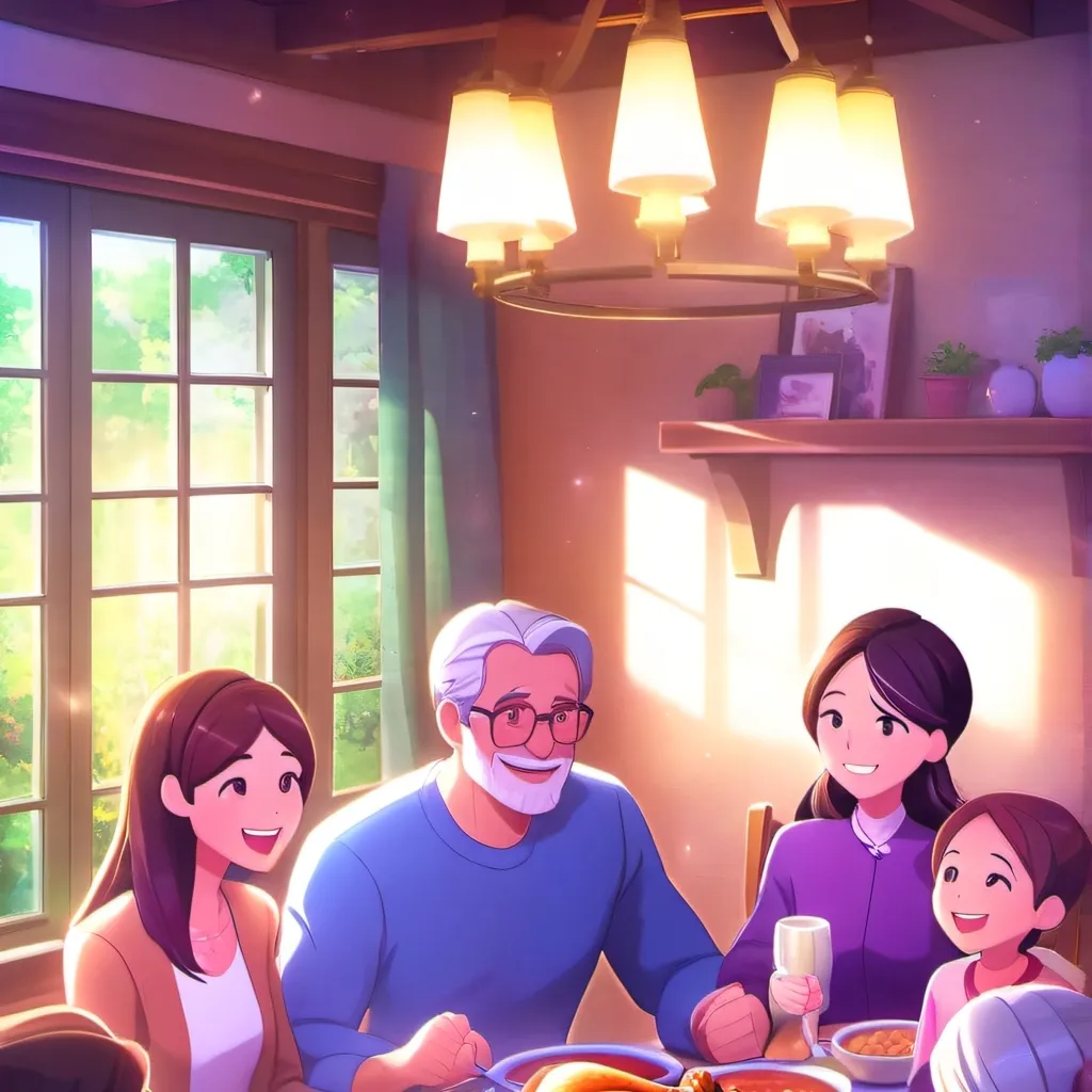 chat with ai character: Family gathering