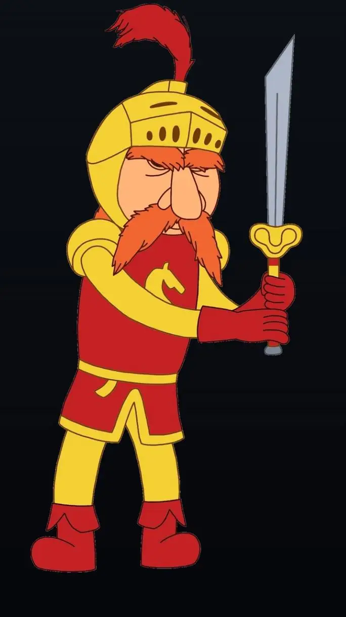 ai character: knighty knight  background