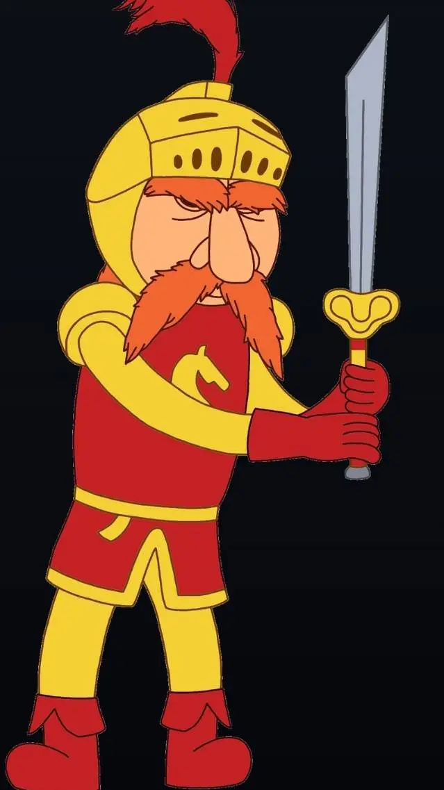 ai character: knighty knight  background