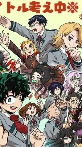 ai character: kny and mha background