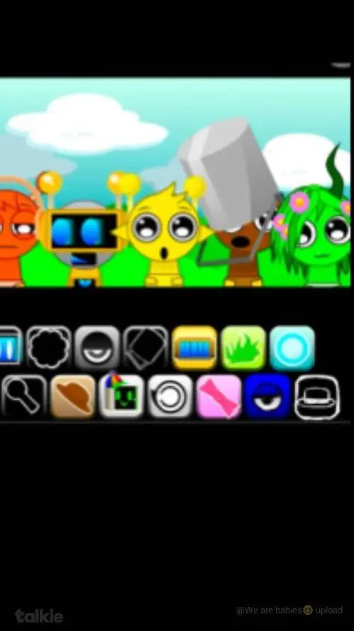 ai character: baby sky background